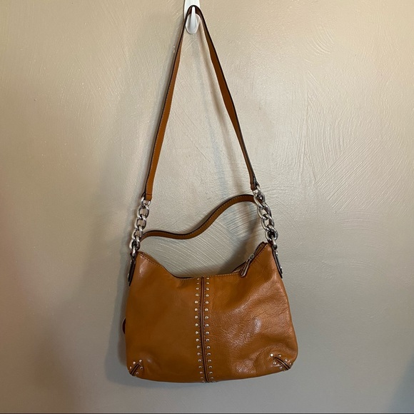 Michael Kors Leather Crossbody Satchel - Picture 8 of 14